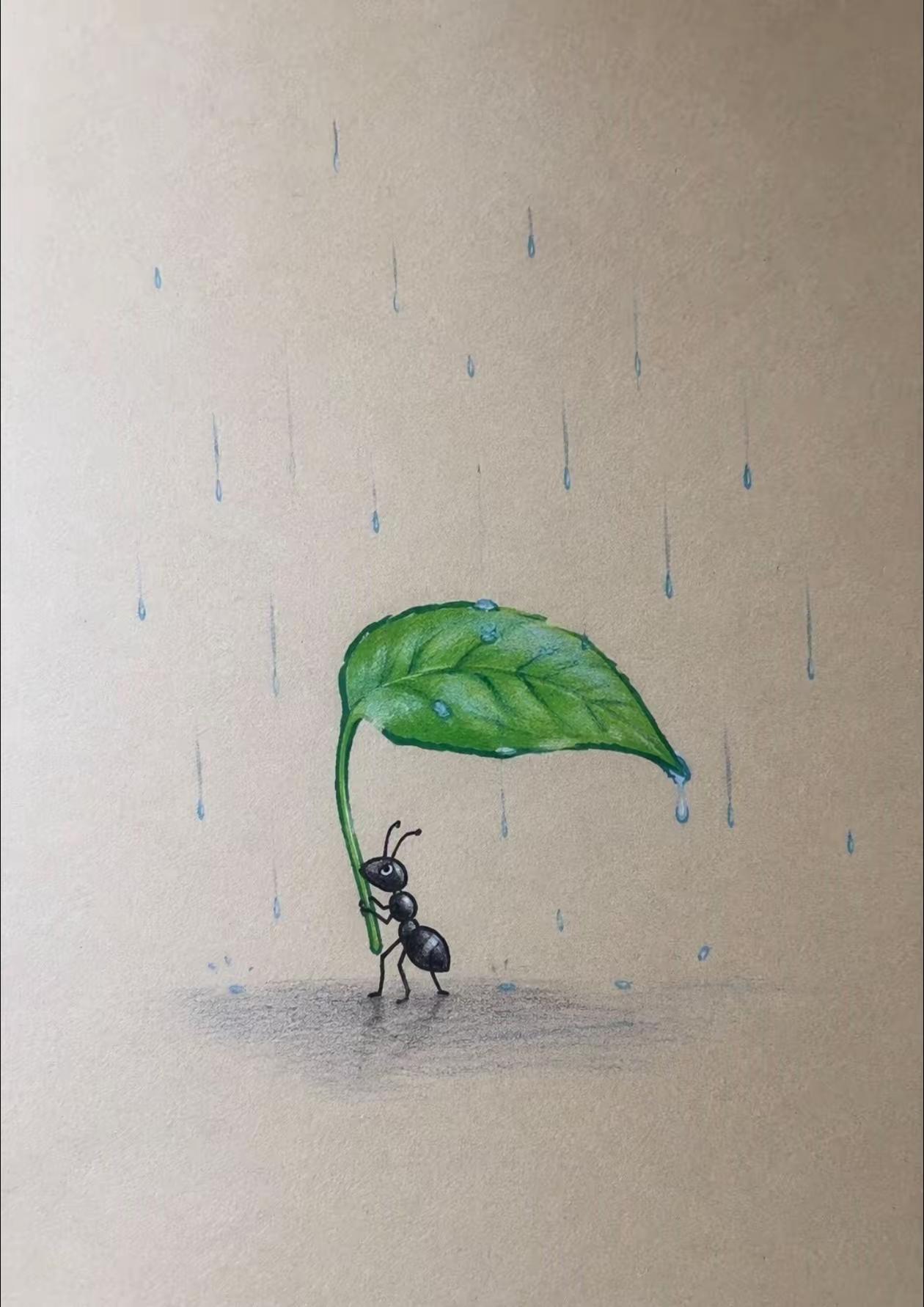 采一朵暖阳永驻心底，何惧人生风风雨雨。
纵使风雨来袭，仍有点点星光🌧️