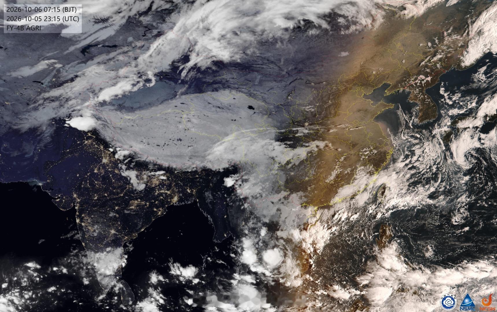 气象观察团 国庆假期第6天，中东部大部地区天气晴好，雷达图上很干净，降水稀少。未
