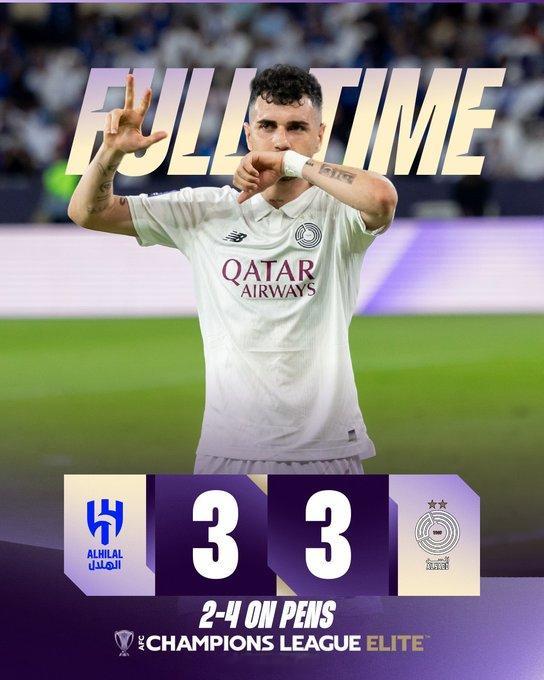 菲尔米诺、本泽马罚丢点球，阿菲夫战胜阿尔达萨里，曼奇尼淘汰小因扎吉，新月只能回国