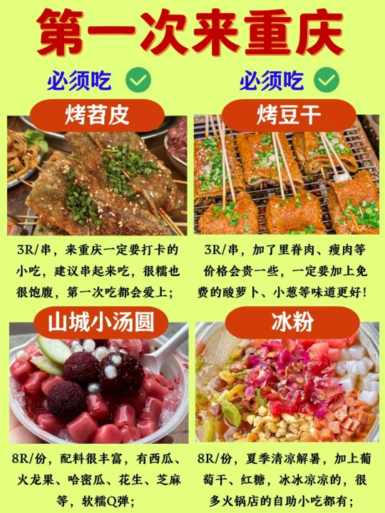 Oh天呐‼️不吃完这些小吃别离开重庆