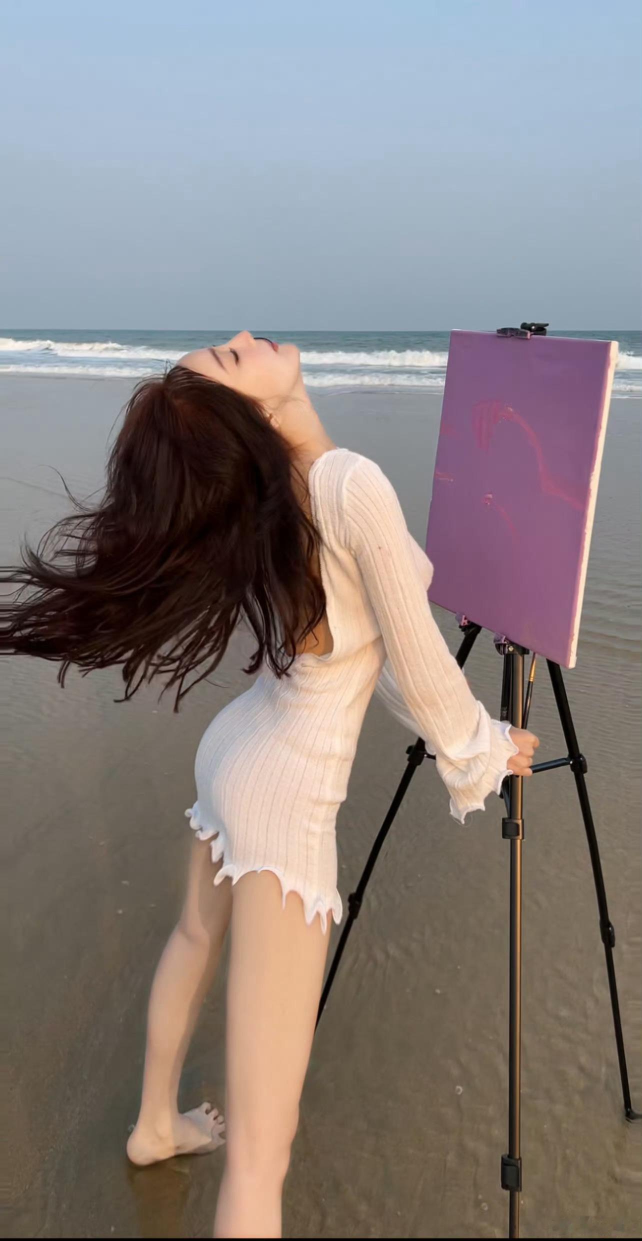 马卉老师的海边艺术🎨每一张都值得仔细观摩 ​​​