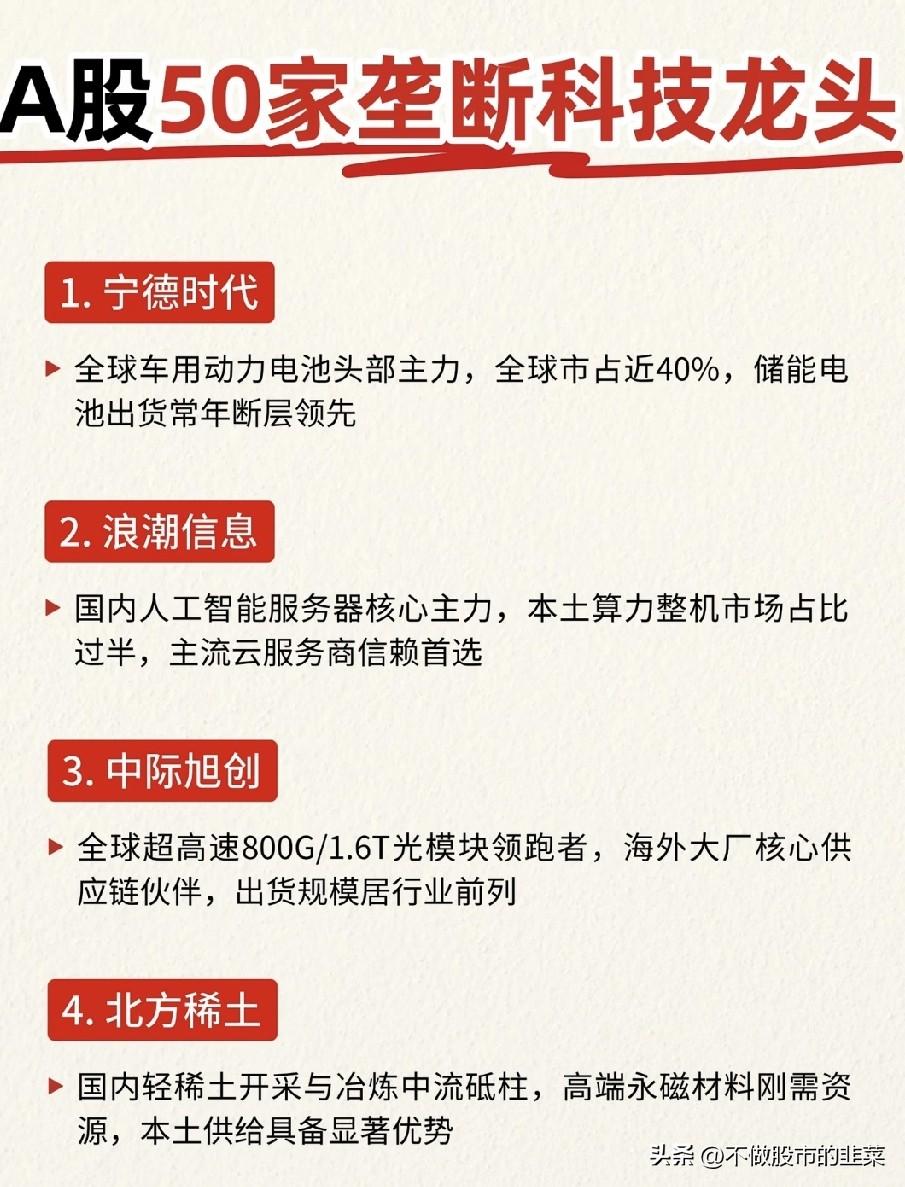 深藏在A股里的科技龙头，真正的壁垒从来不是短期热度
 
很多朋友在市场里寻找优质