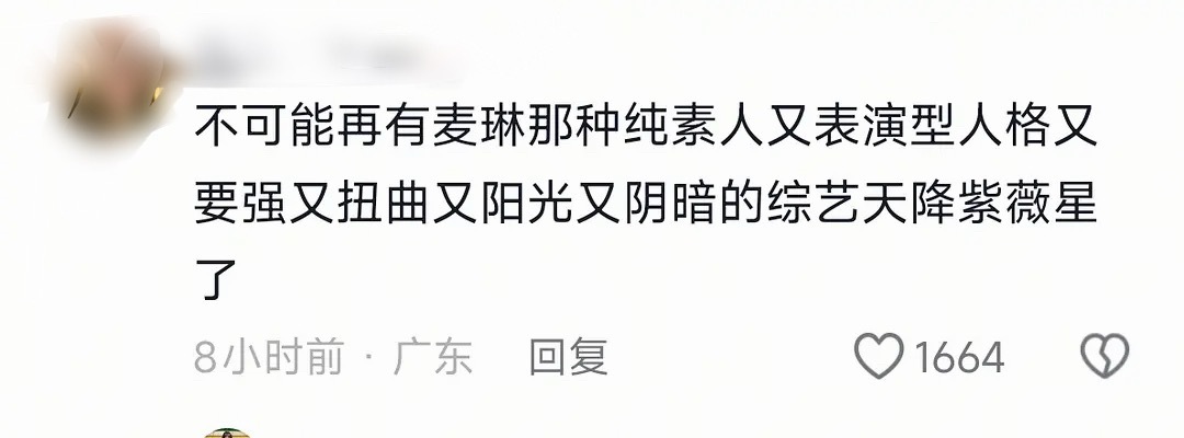 再也不会有麦琳这样的综艺紫薇星了。。 