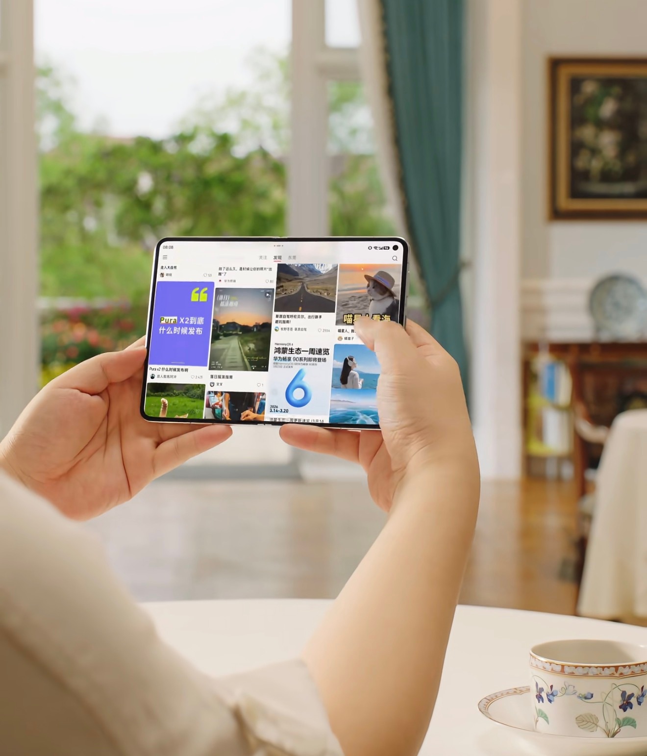 华为puraxmax来了 这回是真的来了，华为的阔折叠，长得是真好看，可以看到几