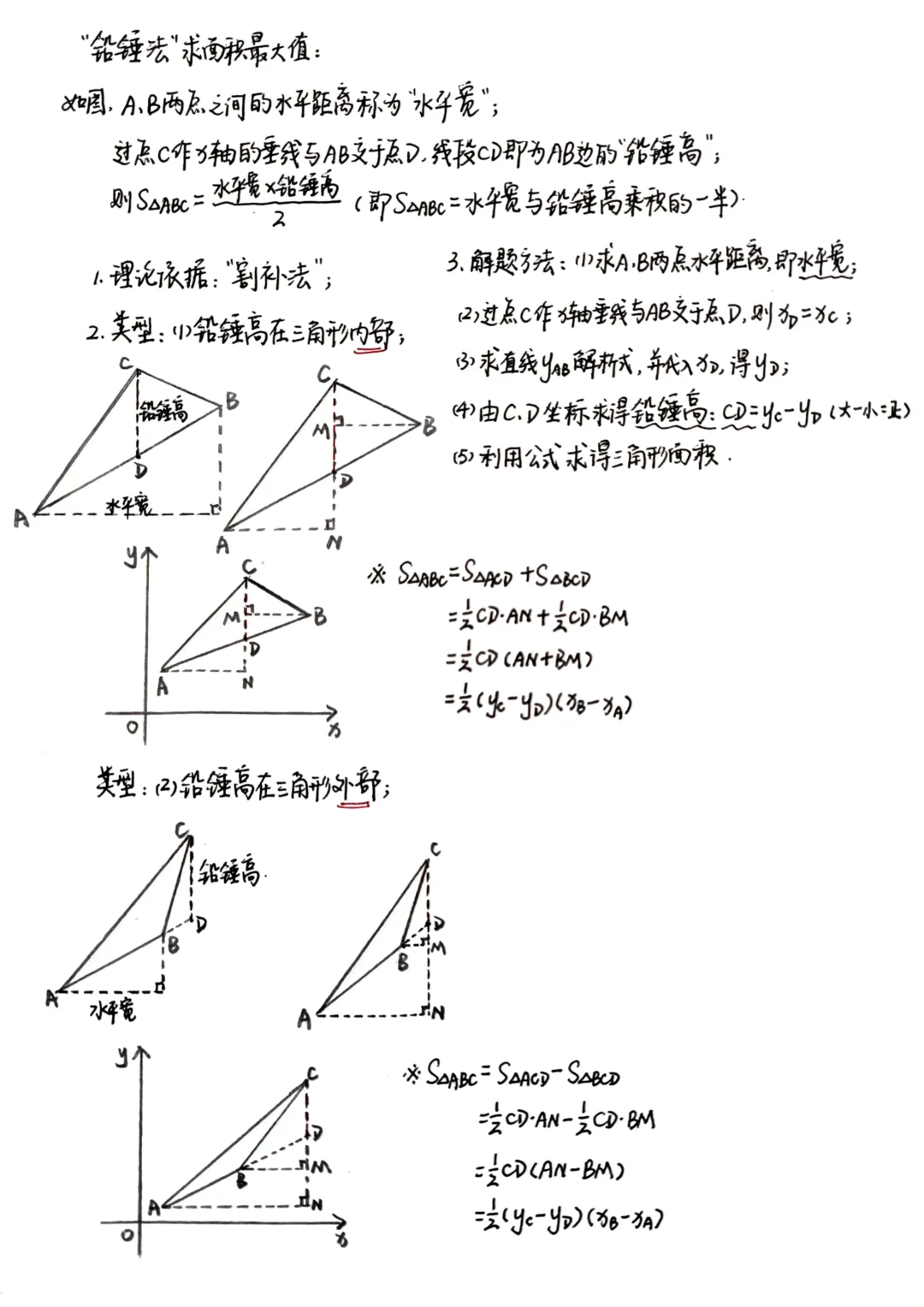 “铅锤法”求面积最大值