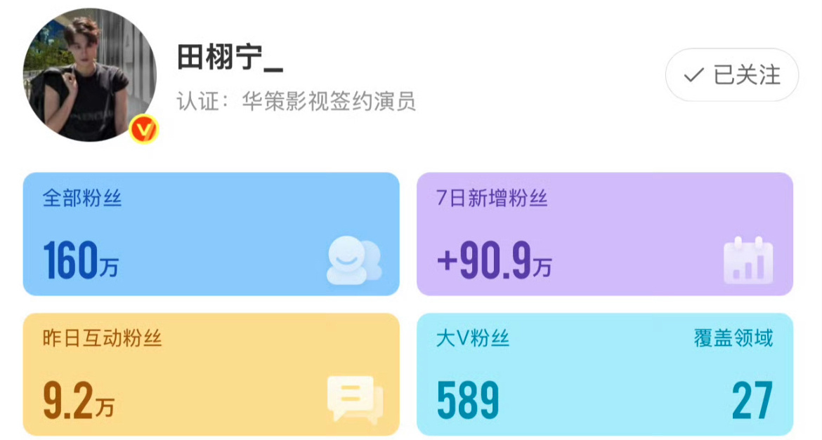 田栩宁七天涨粉90w！🫘🍠🧣全平台大爆。新顶流来了，内娱颤抖吧！ ​​​