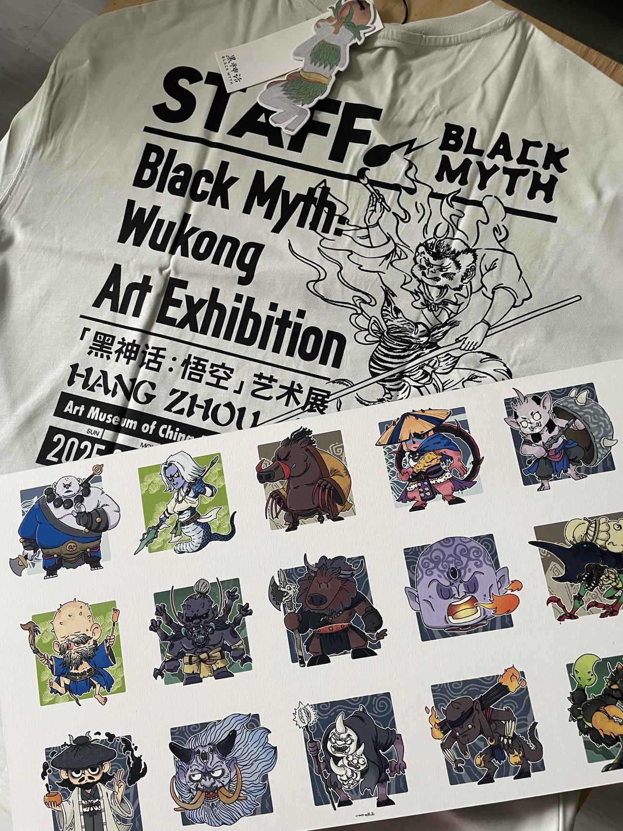 黑神话艺术展的作品收到啦～作品收到啦～凌晨还有科隆游戏展看 开心～黑神话悟空 黑