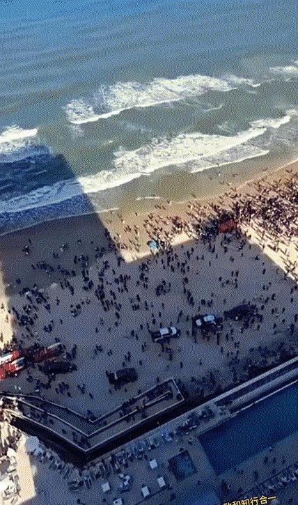 美国佛罗里达州代托纳海滩这事儿，真有点哭笑不得。
春假期间人多热闹，结果一声汽车