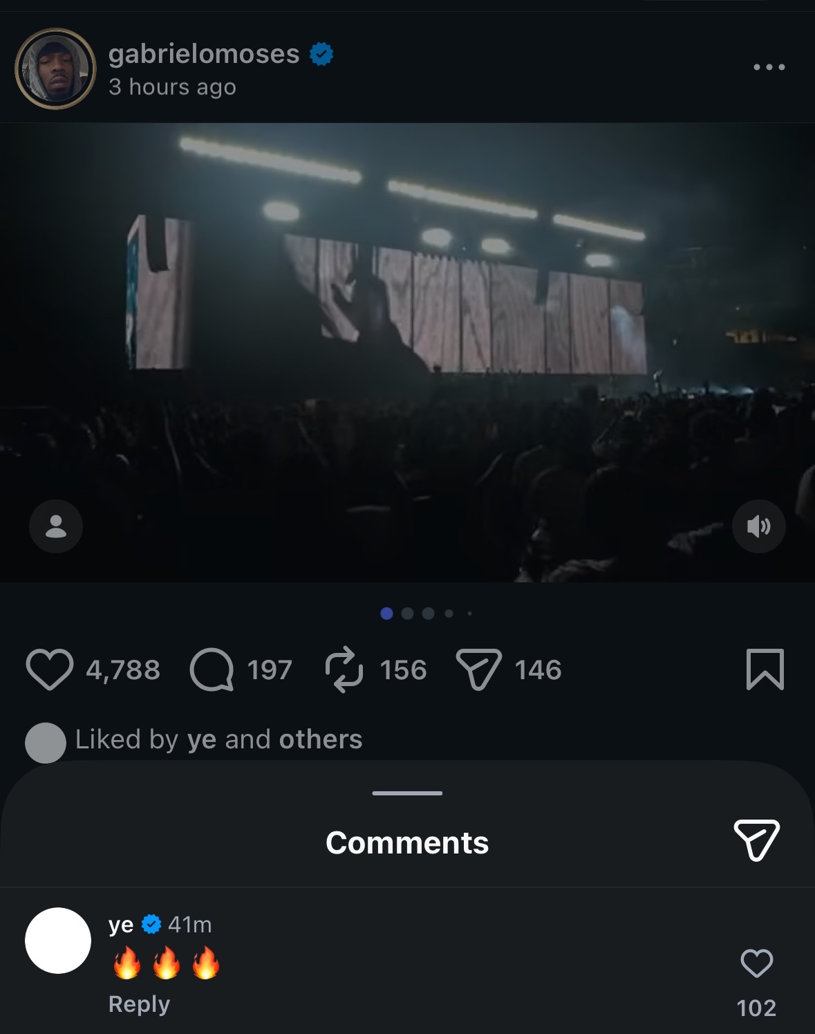 什么情况？Ye 点赞并转发 Jay-Z 演唱会的相关帖子Ye 在创意人士 Gab