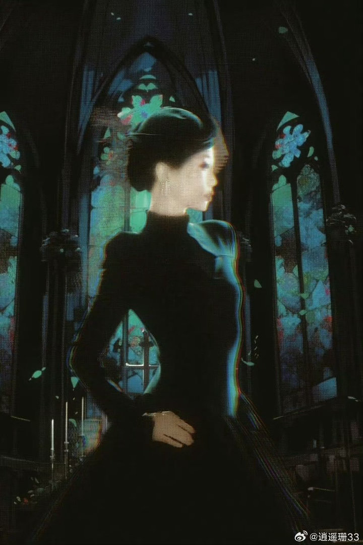 虞书欣暗黑名伶风 她走暗黑名伶这条路，确实对味。复古波浪、烟熏妆、暗红唇，每一处