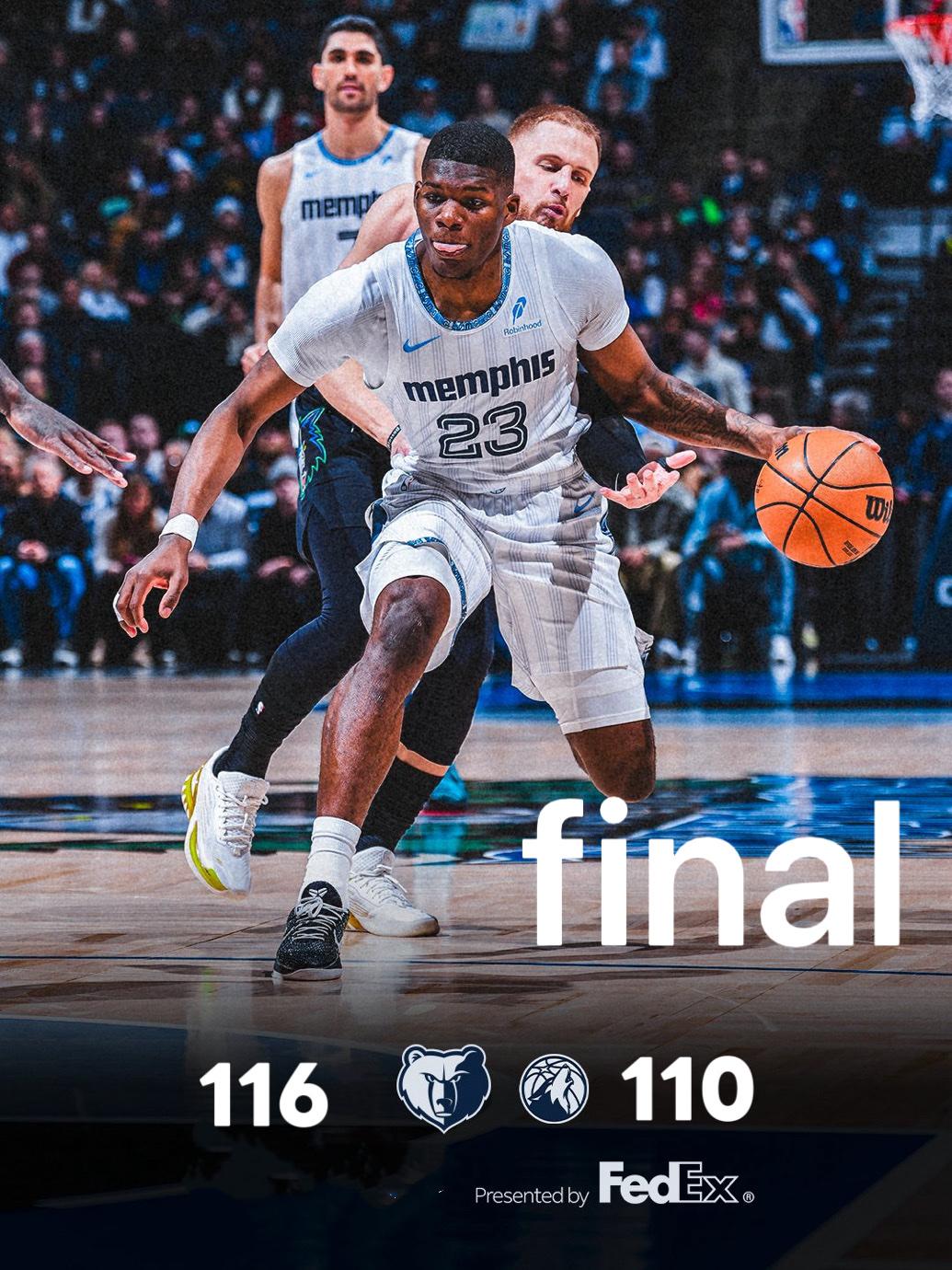 12月18日NBA常规赛战报（2场）：

灰熊116-110森林狼
骑士111-