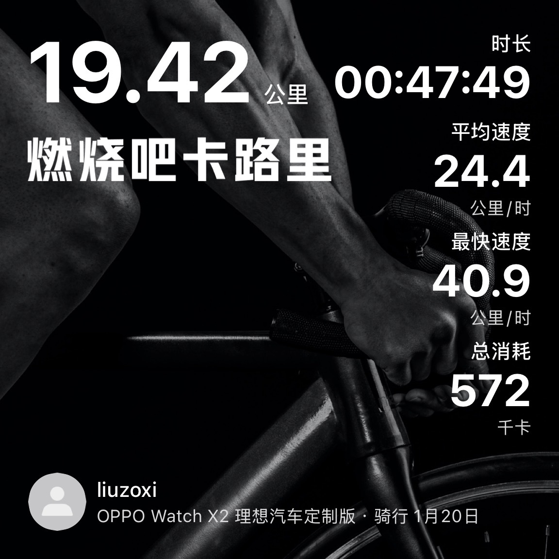 6D的健身计数器 2026第6动今天小骑 20 公里，骑行累计距离超过 100 