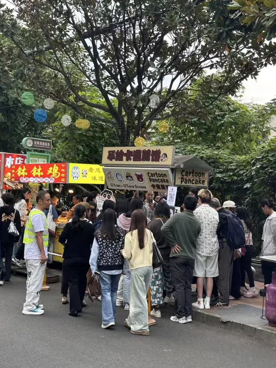 抚琴手绘煎饼现状，太夸张了😱