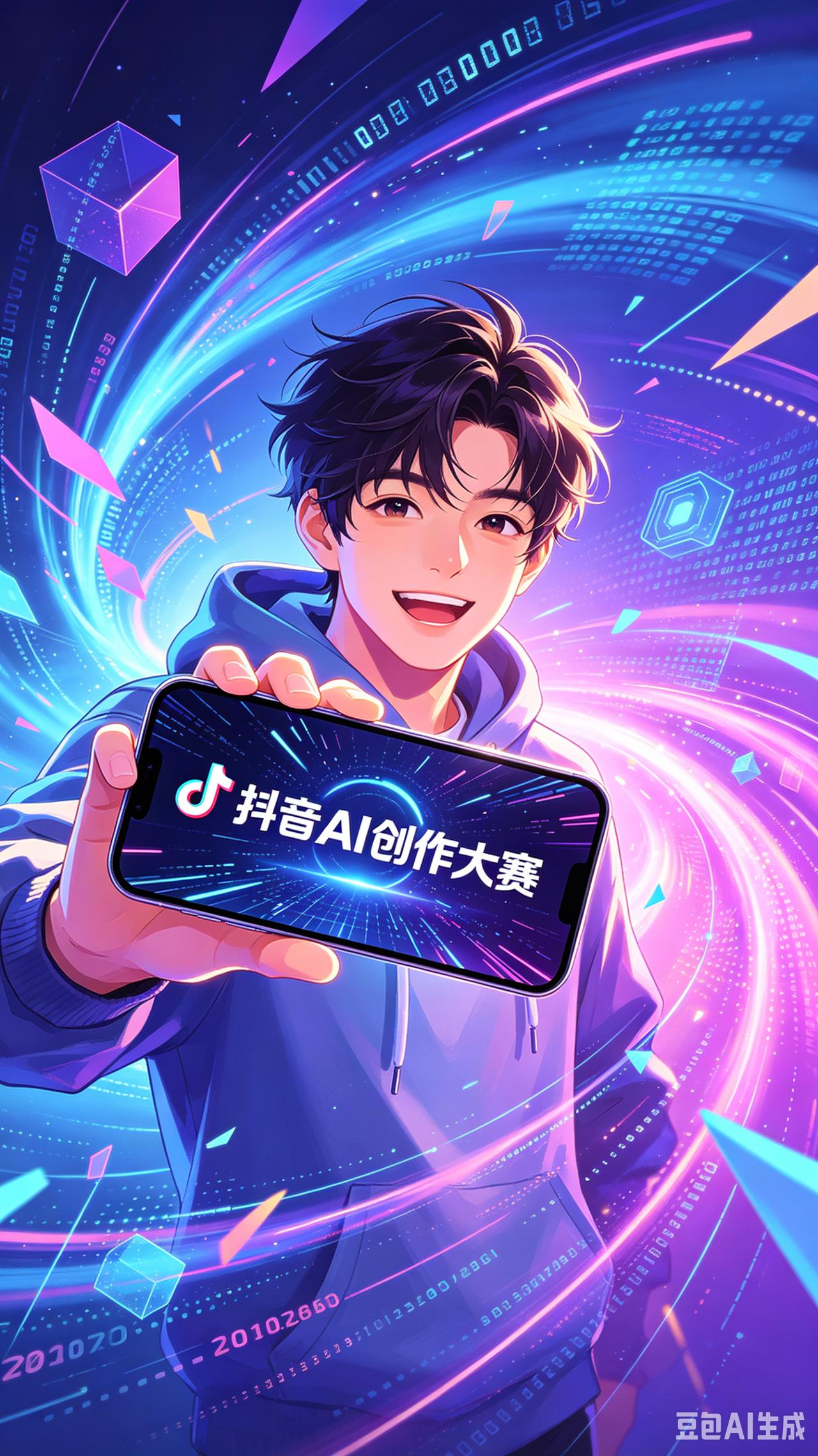 抖音AI创作大赛官宣文案
 
6月10日起，抖音全面开启AI创作大赛，平台全体普