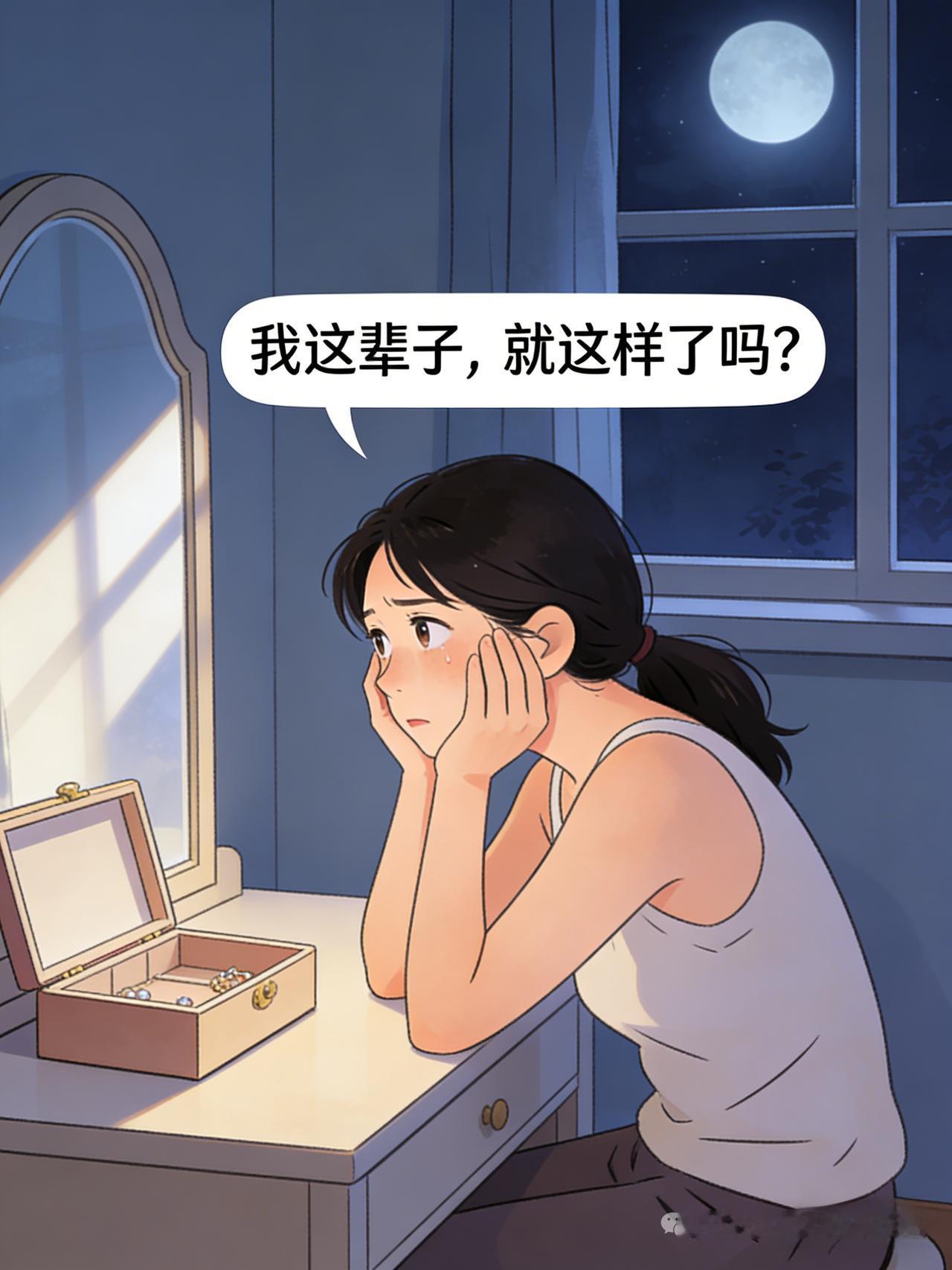 凌晨三点没睡的女人，都在想这同一个问题。孩子烧退了，万籁俱寂。我看着身边鼾声如雷