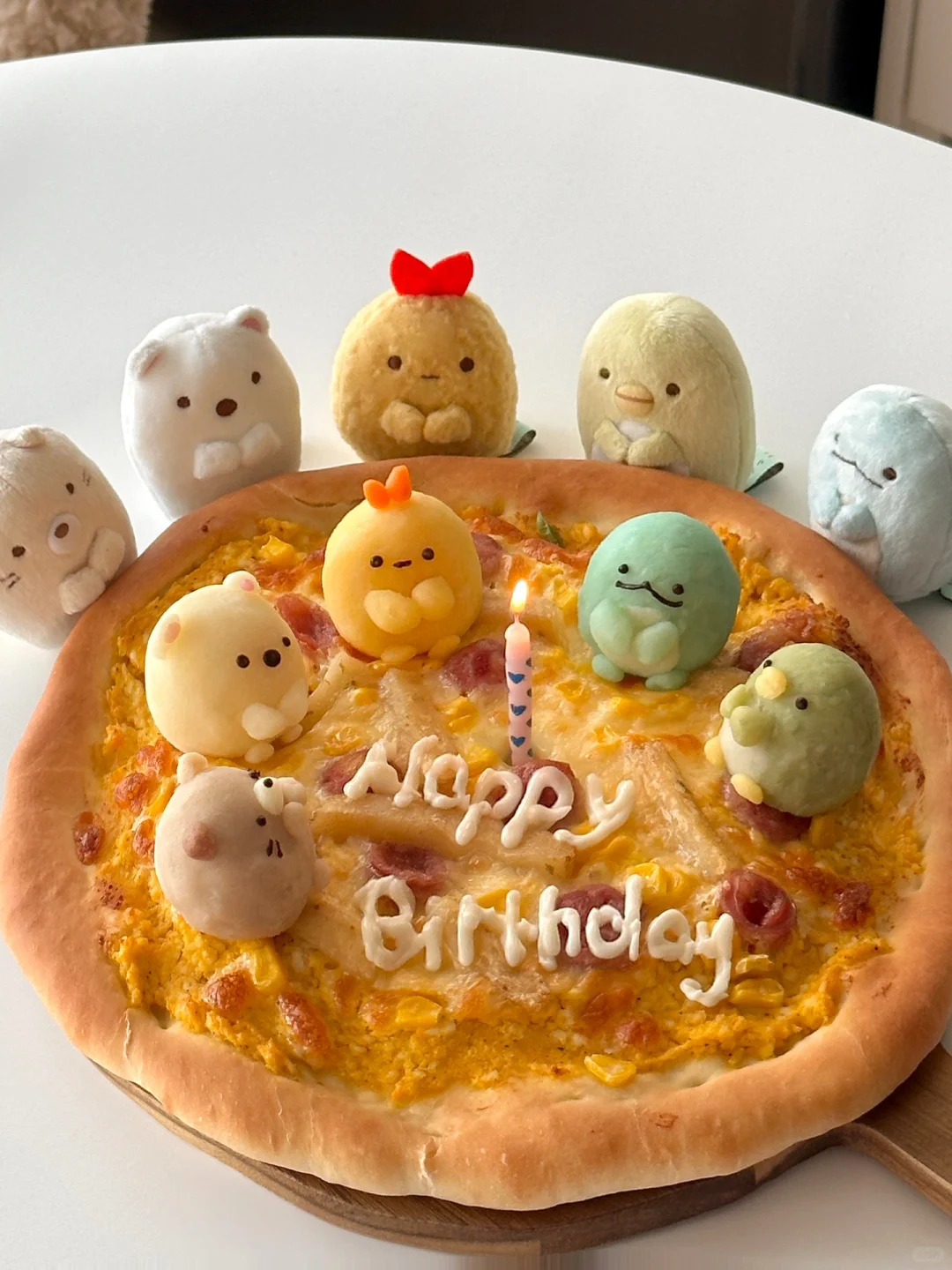 黑椒土豆泥角落生物披萨🍕～