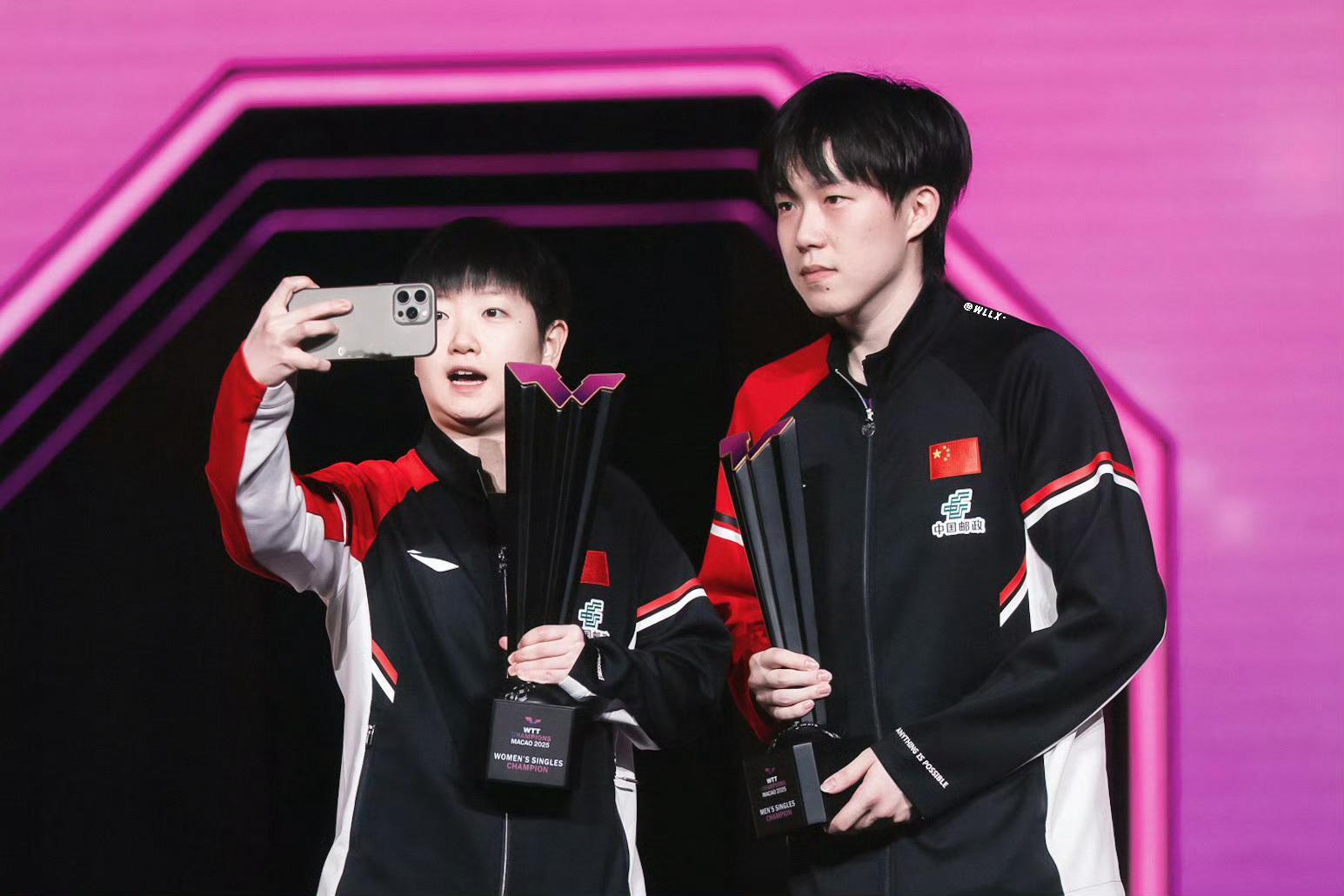 王楚钦孙颖莎获总决赛混双外卡尊重运动员选择 尊重王楚钦孙颖莎的一切决定 比赛加油