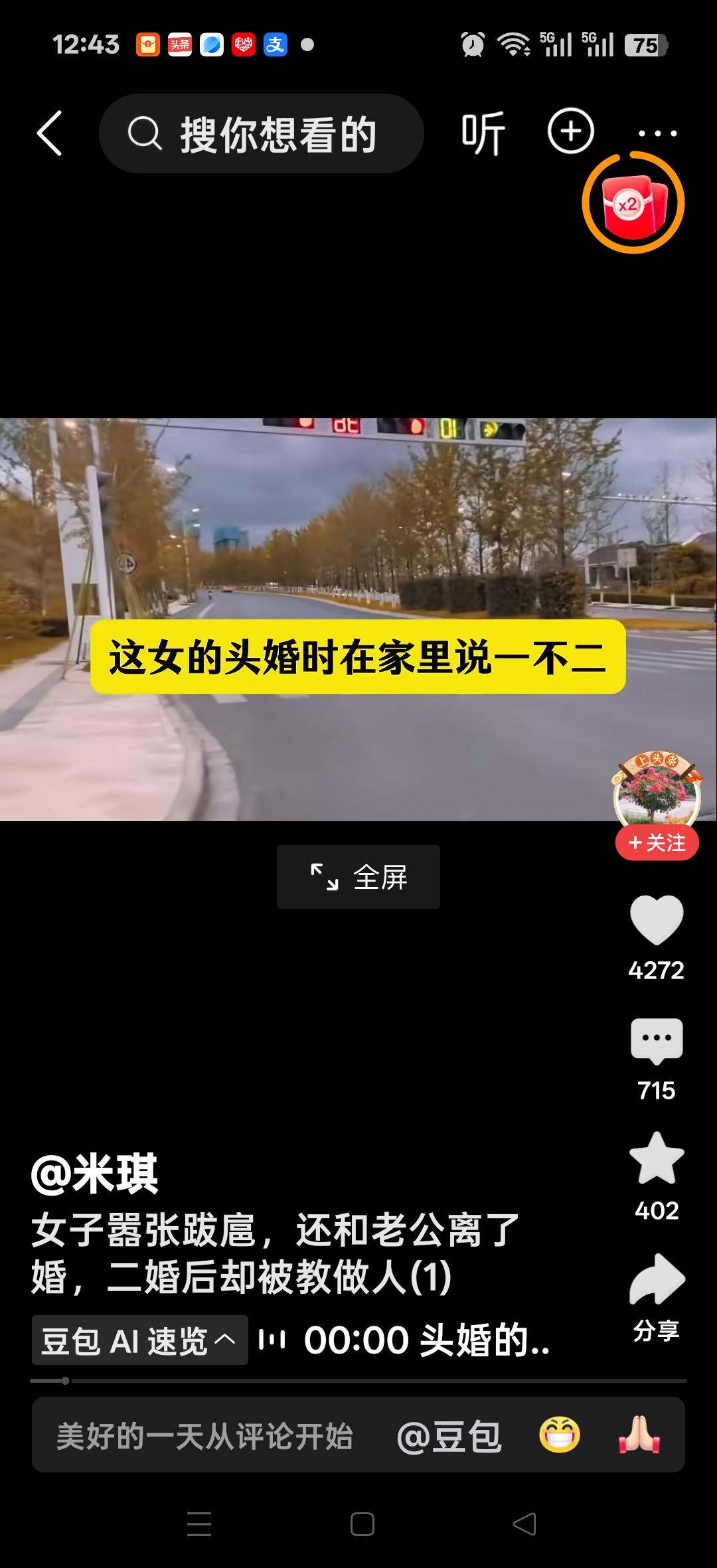女子嚣张跋扈，头婚时在家说一不二，稍有不如意就连骂带打丈夫，二婚后却被教做人。网