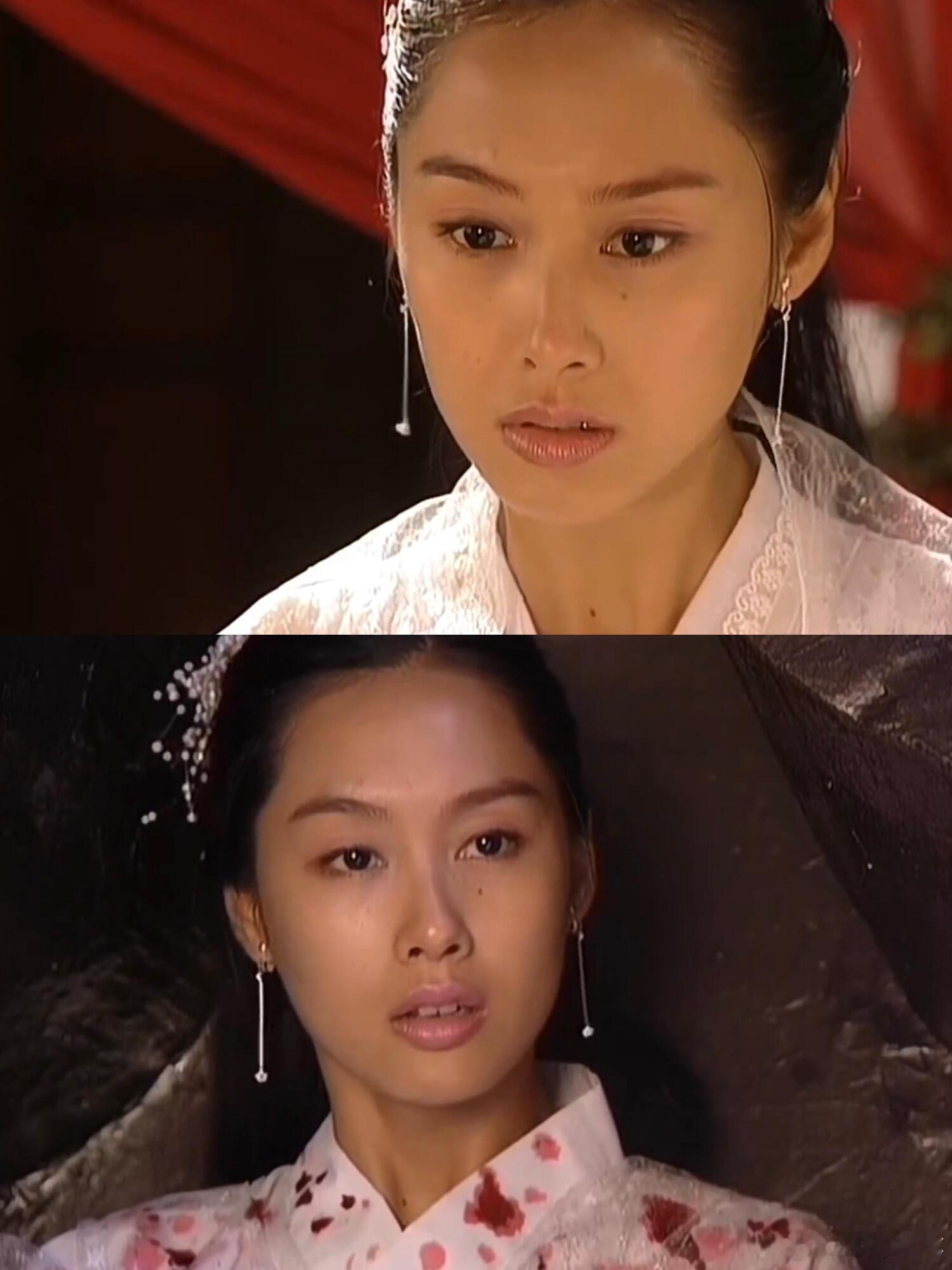 这部剧里朱茵皮肤太黑了，小时候看的时候也很震惊这样的怎么还是第一美女，明明她在其