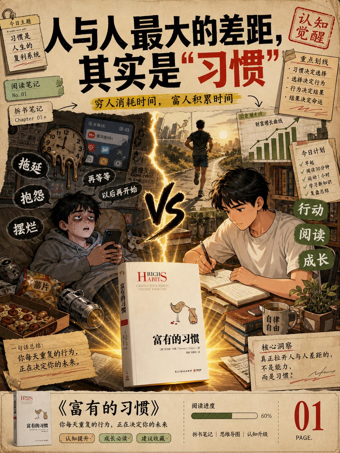 人与人最大的差距，其实是习惯。