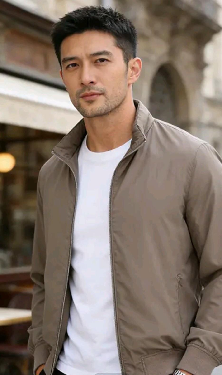 我发现男人留点胡须真的好看，再配上一张英俊硬朗阳刚的脸那就更好看了，一个成熟男人