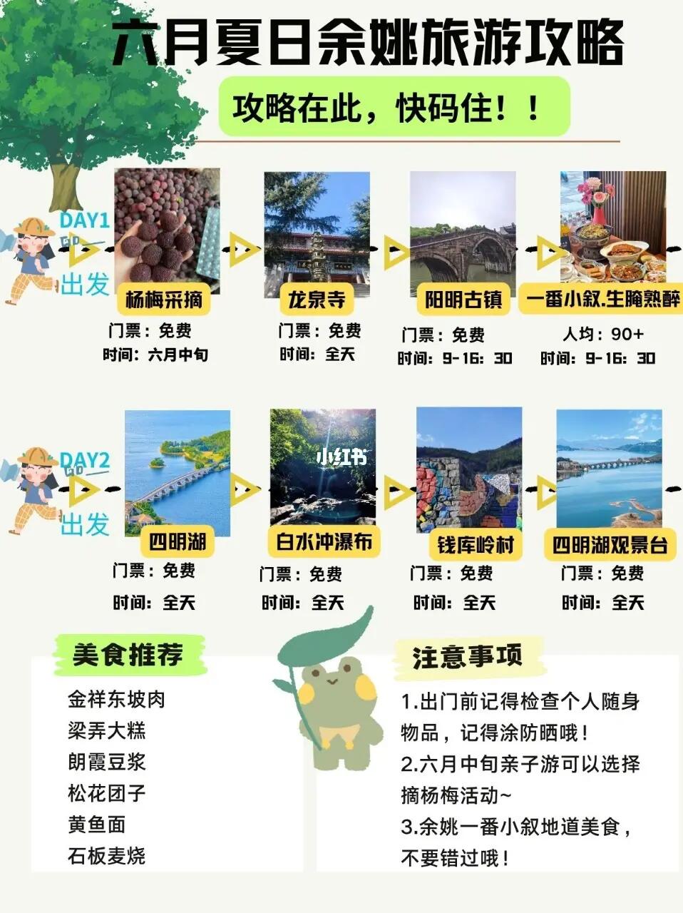 余姚夏日游玩｜摘杨梅玩水，2天1夜安排