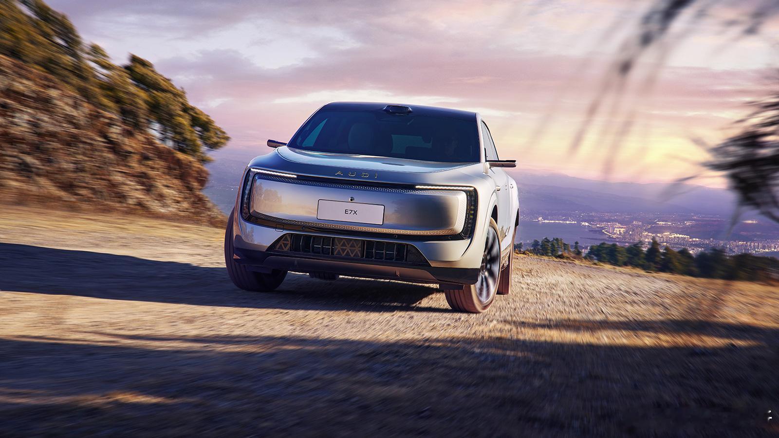 5 月 8 日，上汽奥迪 E7X 正式开启预售✨定位中大型豪华纯电五座 SUV，