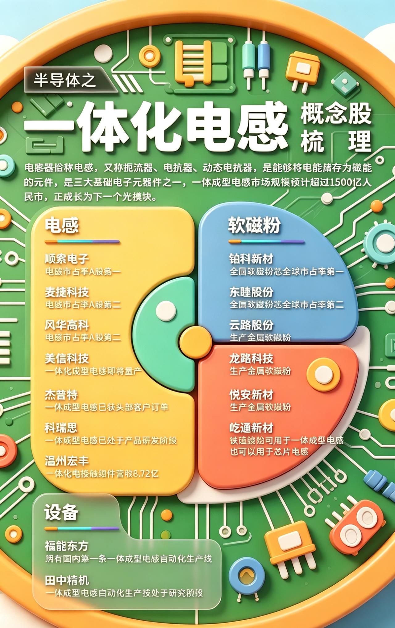 6月5日芯片电感板块全线爆发，麦捷科技斩获20cm涨停并刷新历史新高，顺络电子、