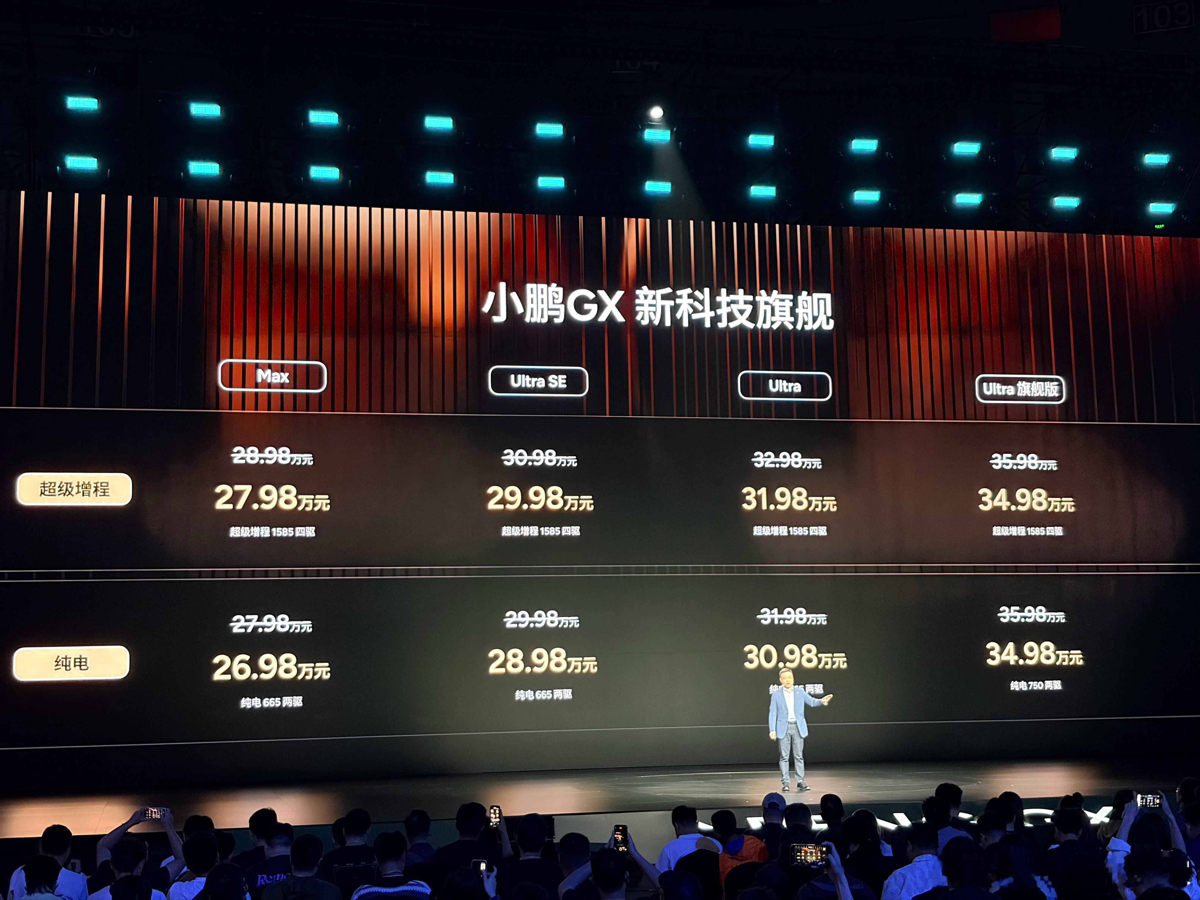 小鹏GX预售发布会后不少人讨论价格，现在价格来了，限时26.98-34.98万，