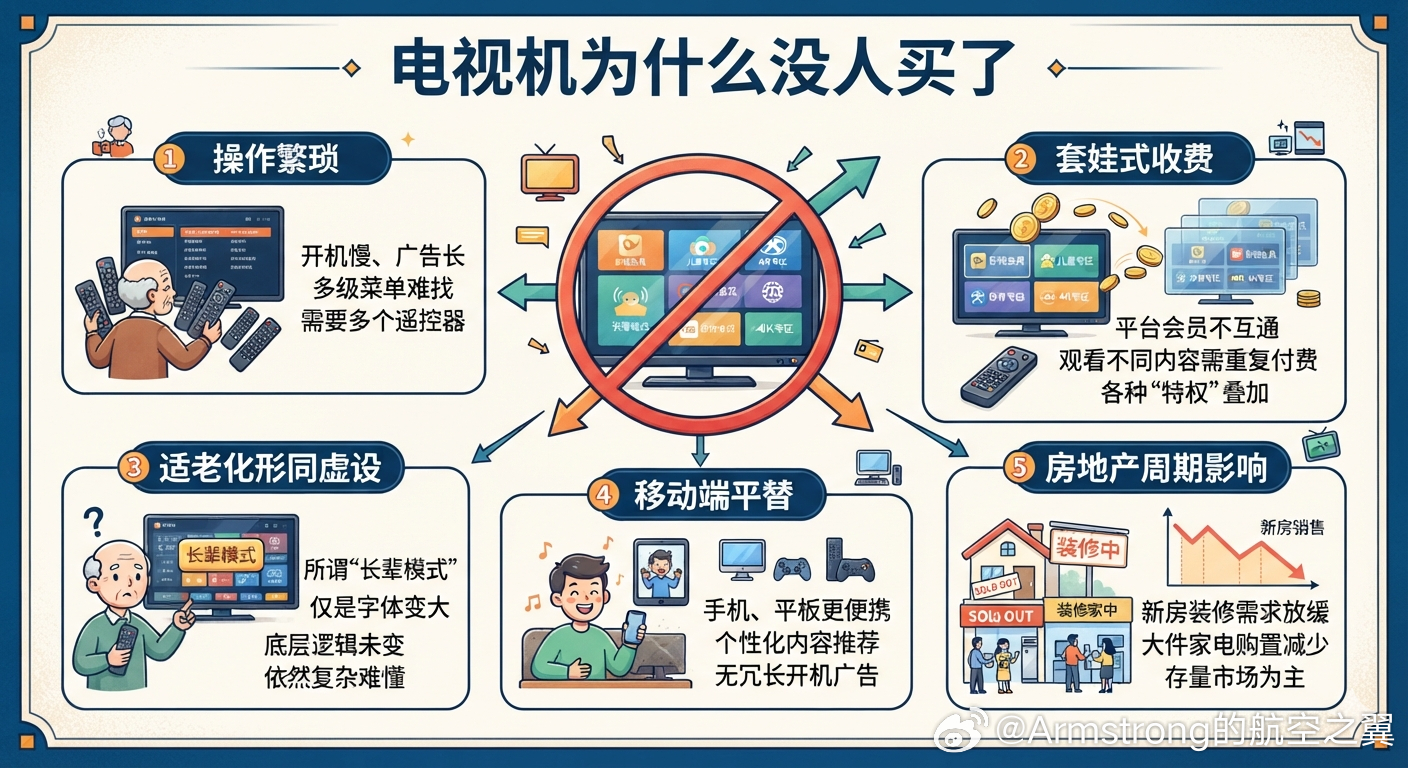 罗永浩怒斥电视机厂商 电视机“没人买”或开机率大跌，原因就在于操作极度繁琐、广告