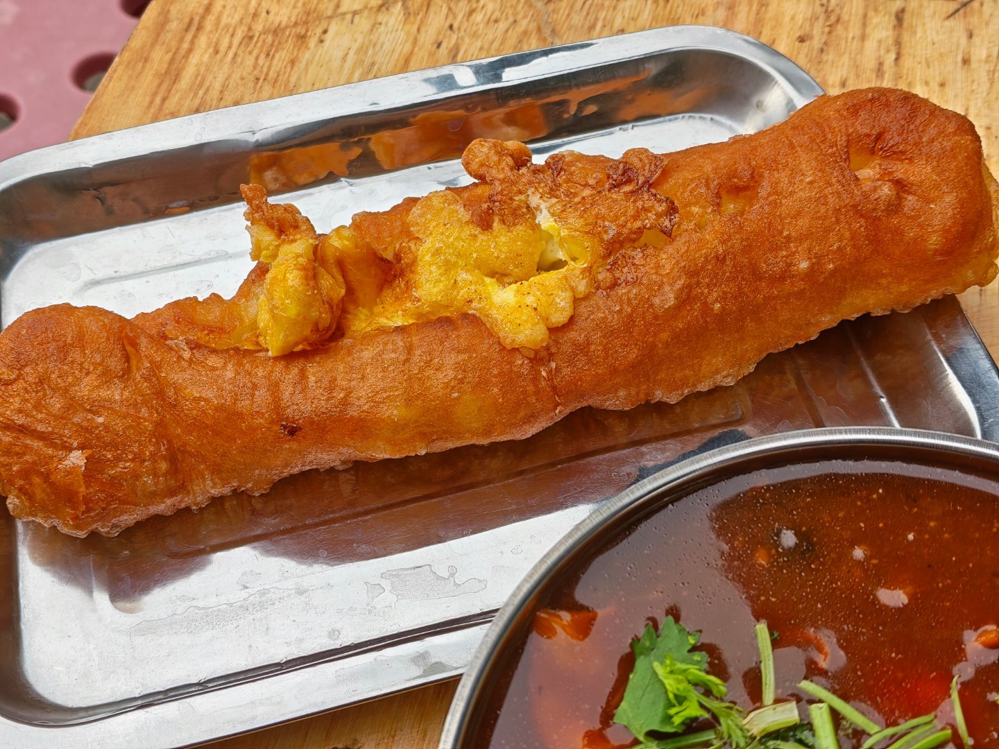 油条灌鸡蛋
