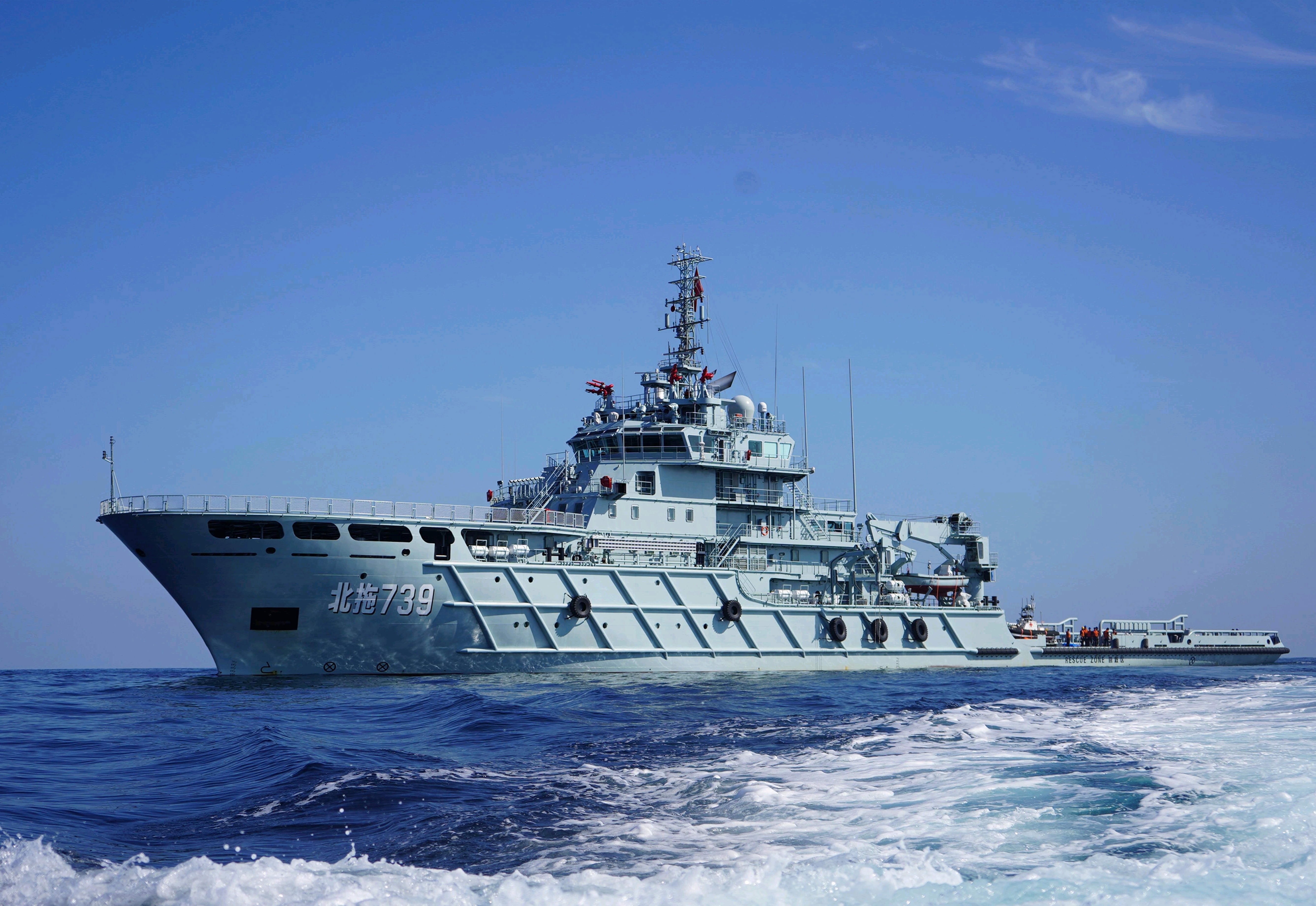 大拖大图19000马力远洋大拖北拖739船烽火问鼎计划中国海军