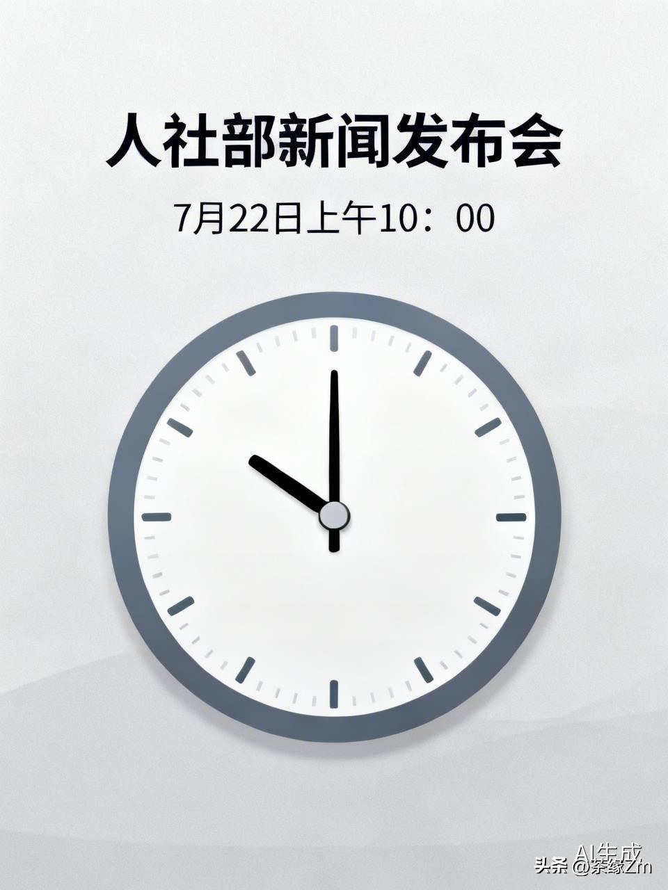 明天（7月22日）人力资源社会保障部定于上午10：00将举办例行新闻发布会。
养