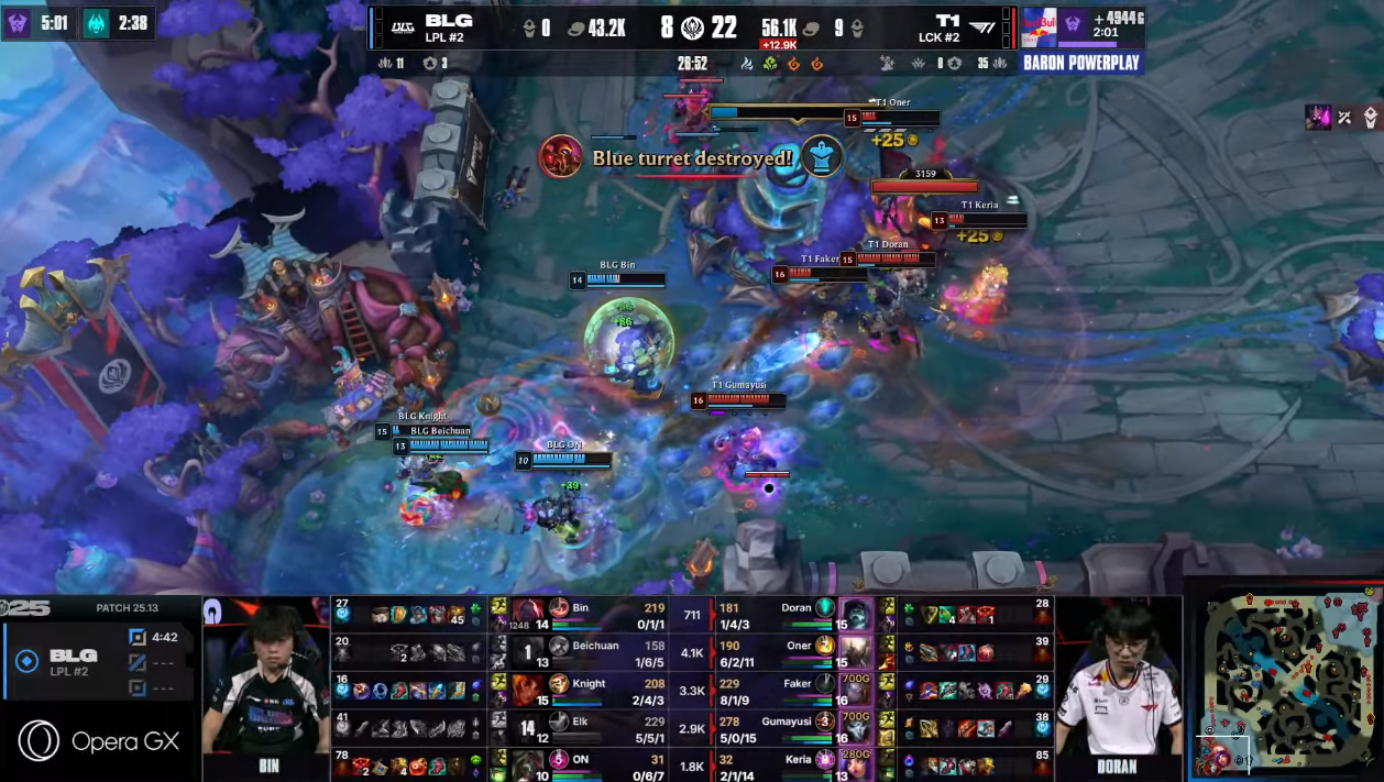 T1毫无悬念拿下第一局胜利blg对战t12025msi2025季中冠军赛 ​​​