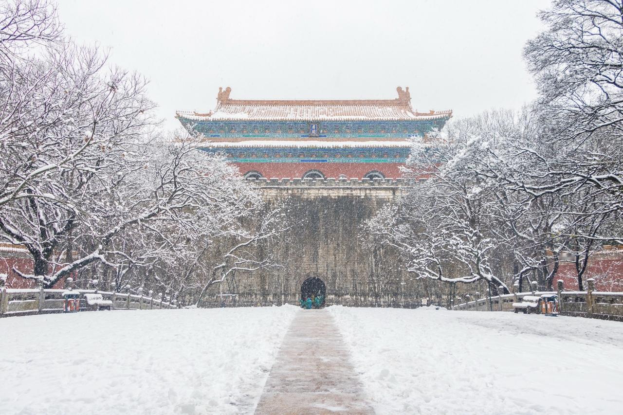 听说故宫下雪了，开始期待南京的第一场雪了明孝陵