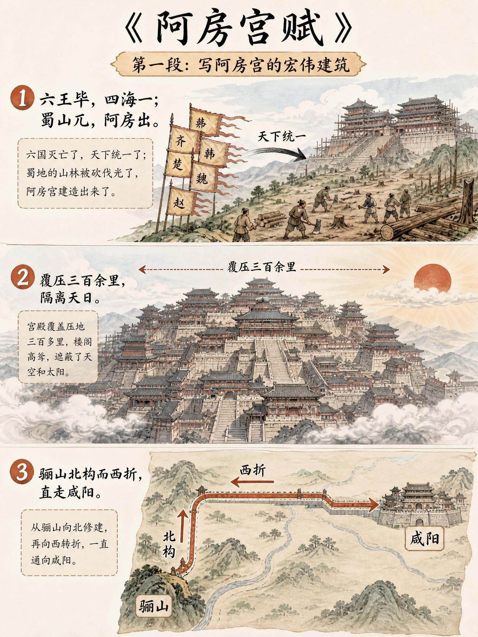 《阿房宫赋》这么背是不是就好理解了 