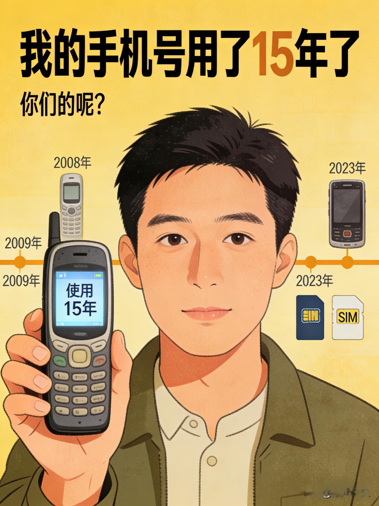 15年，换过7部手机、3家运营商套餐、连微信都重装过N次——但这个号码，从大学办