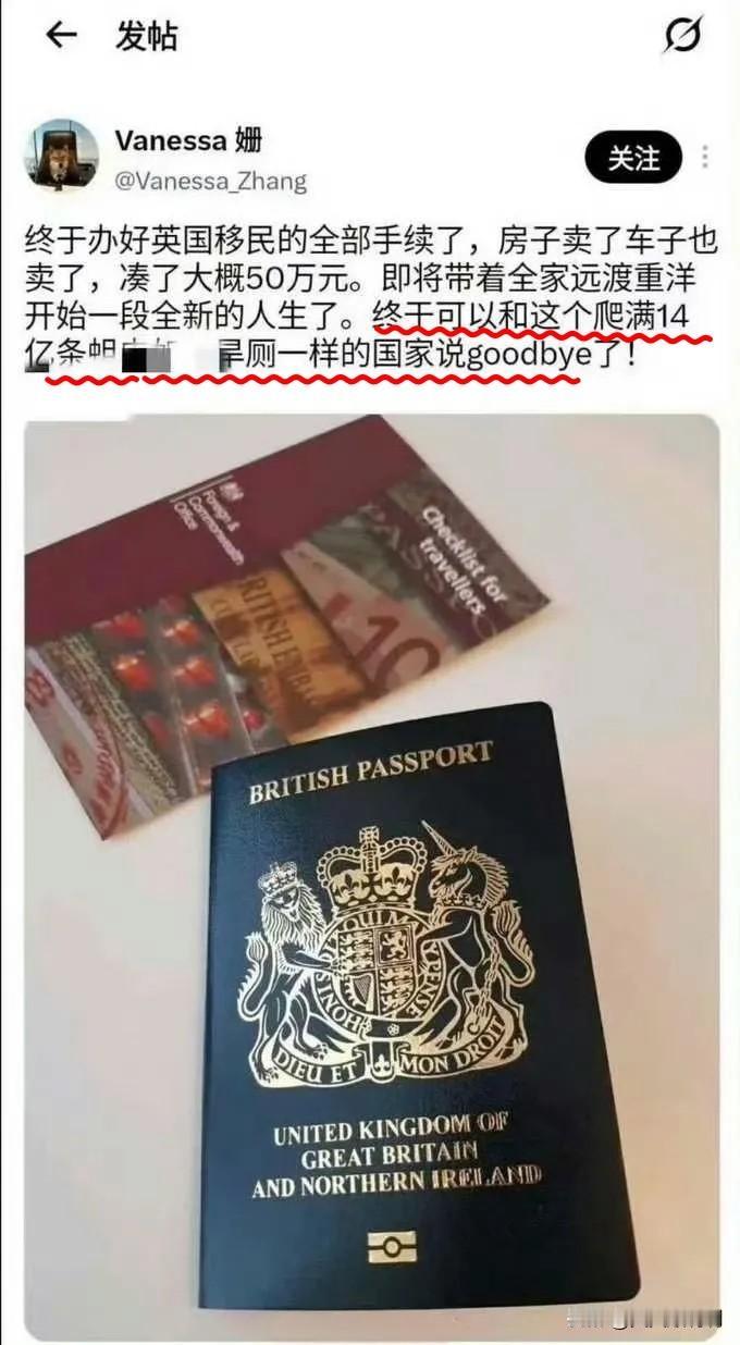 出国前一脸嫌弃的骂我们是14亿蛆虫，那姿态摆得，仿佛要去奔赴什么人间天堂。出国前