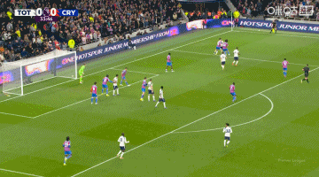 格雷助攻，索兰克包抄抢点破门！热刺1-0领先水晶宫