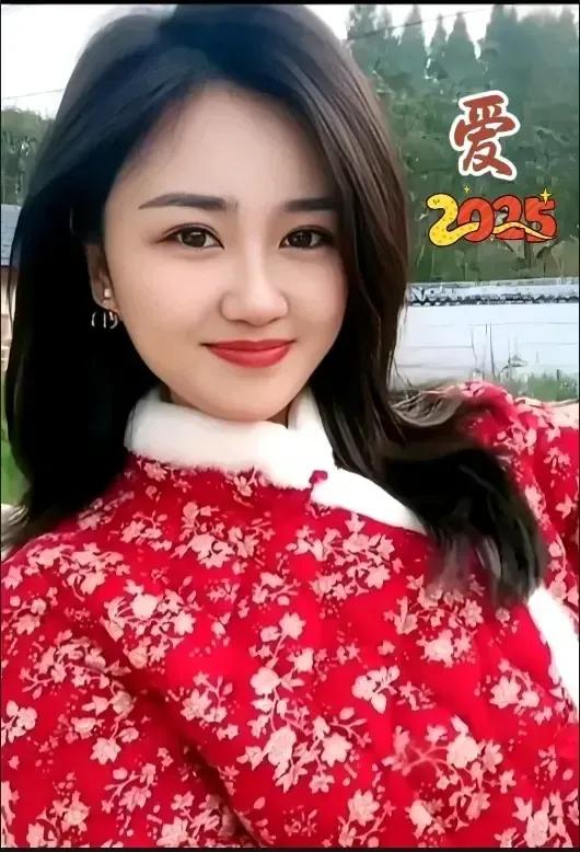 风情万种俏佳人，
桃花粉面性感唇，
嫣然一笑生百媚，
………[心]………？
[烟
