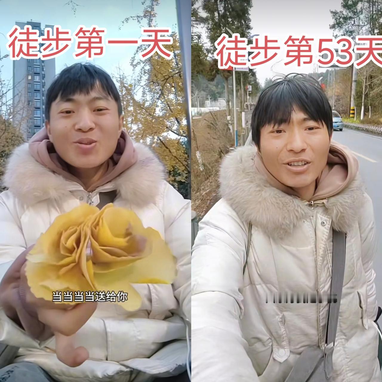 26岁小伙从杭州徒步1500多公里回重庆！原来两个月前，小伙来带着1000块钱来