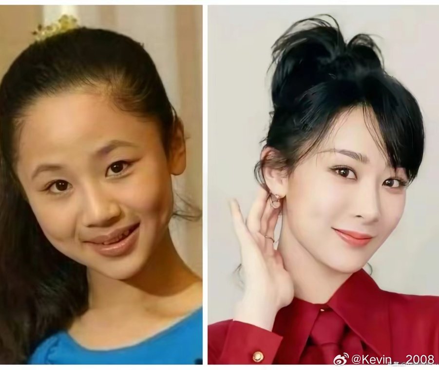杨紫小时候和现在感觉差别好大啊。 