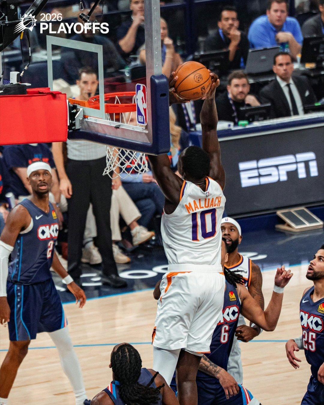 没有伊戈达罗，这比赛的观感好出了不止2个级别太阳vs雷霆nba季后赛