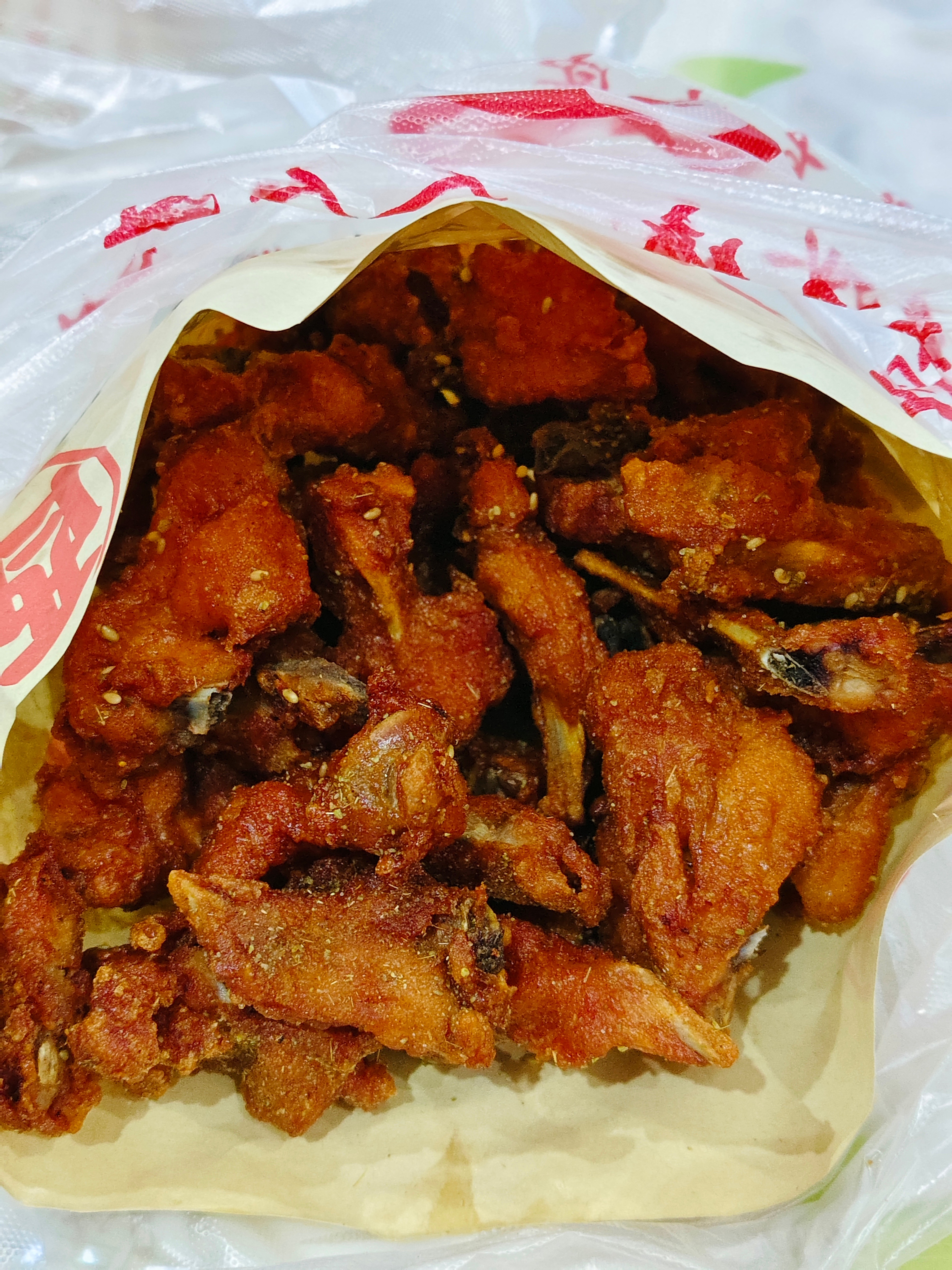 炸鸡叉骨 香拽了😋 