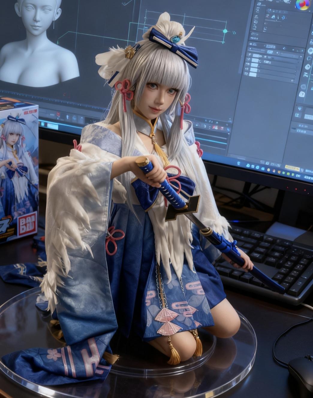 手办模型 二次元 神里绫华cos 原神cos cos手办