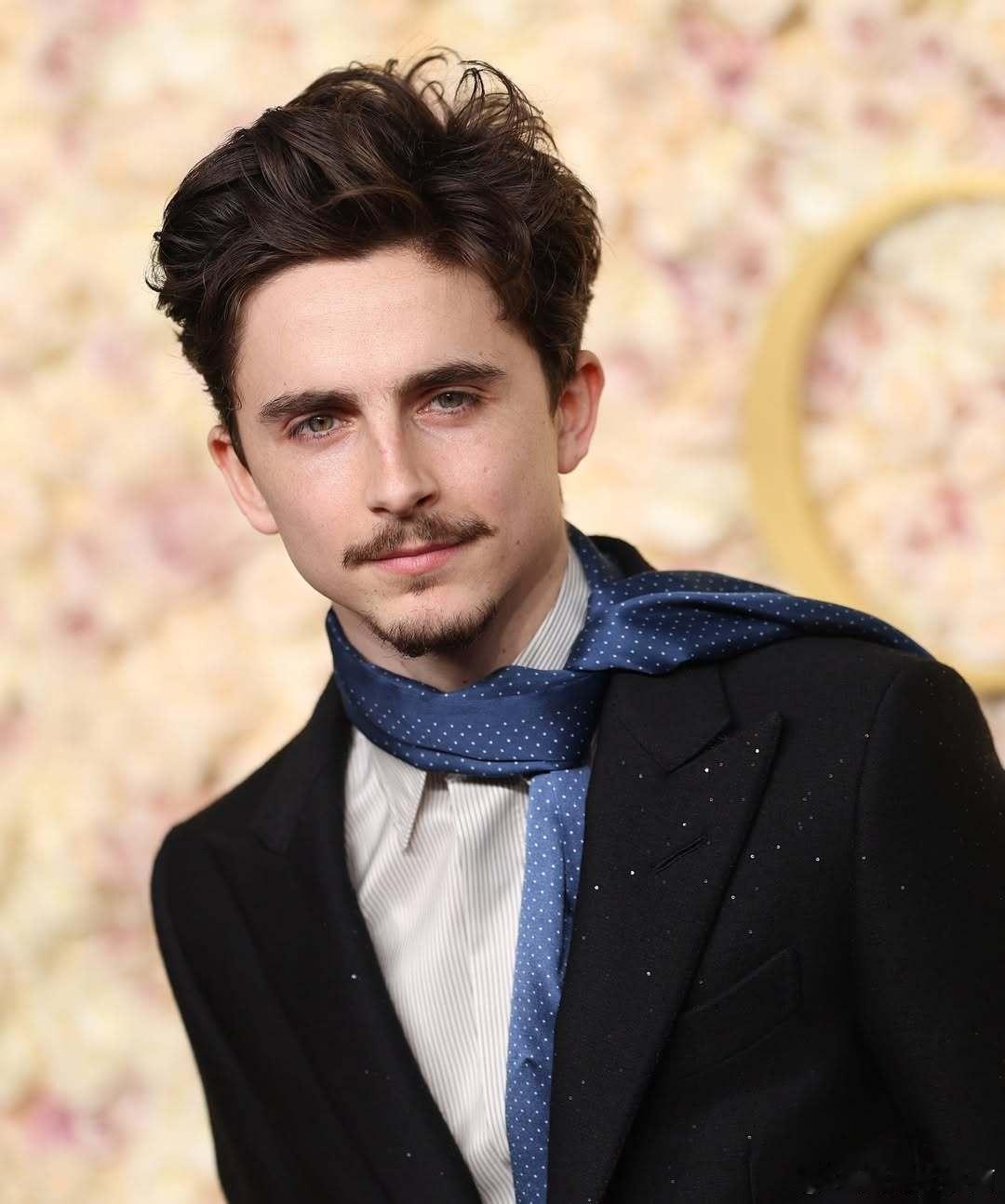甜茶：金球奖红毯的领带要酱紫戴！ timotheechalamet[超话]  