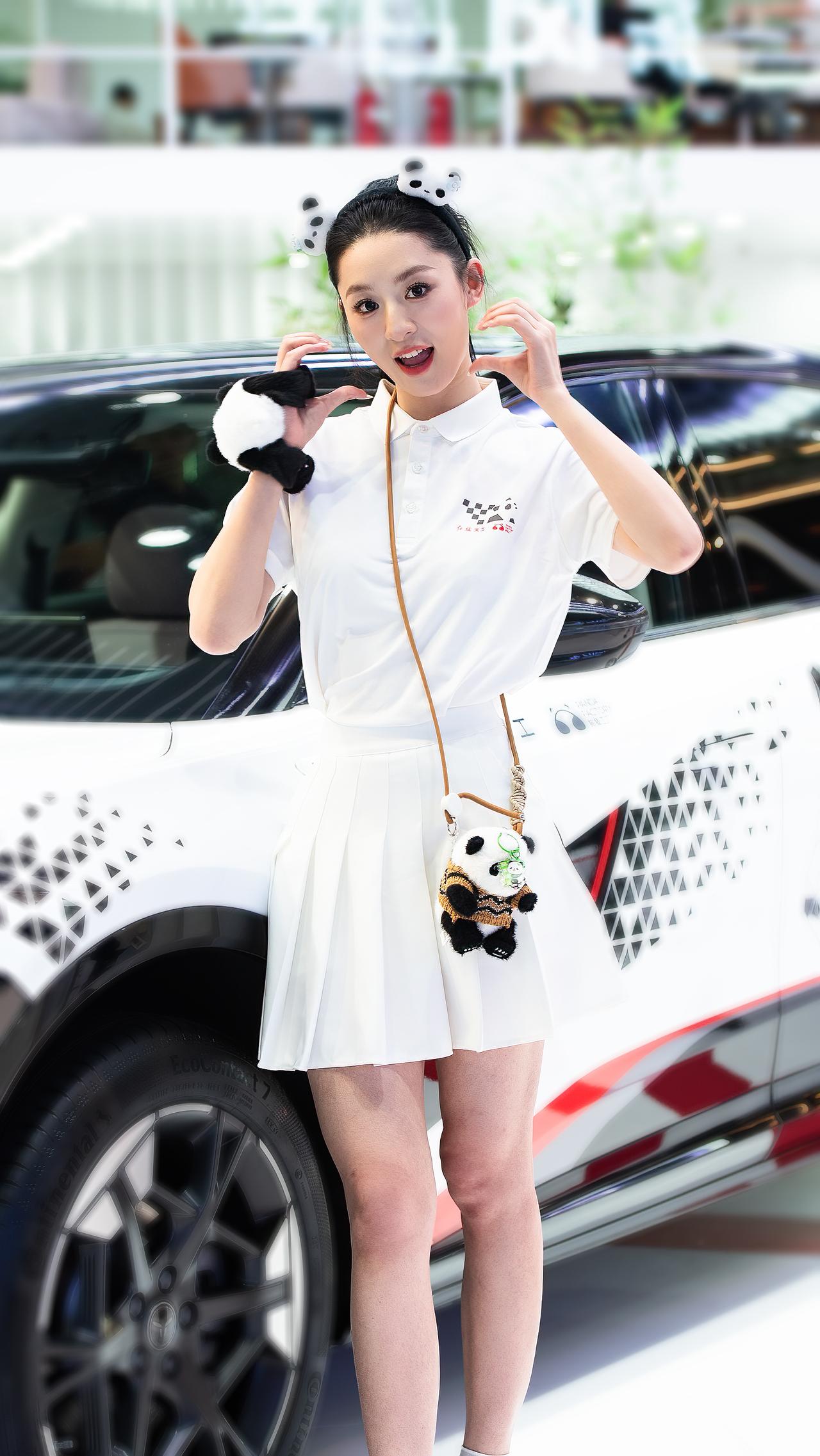 成都车展车展美女 好看的小姐姐