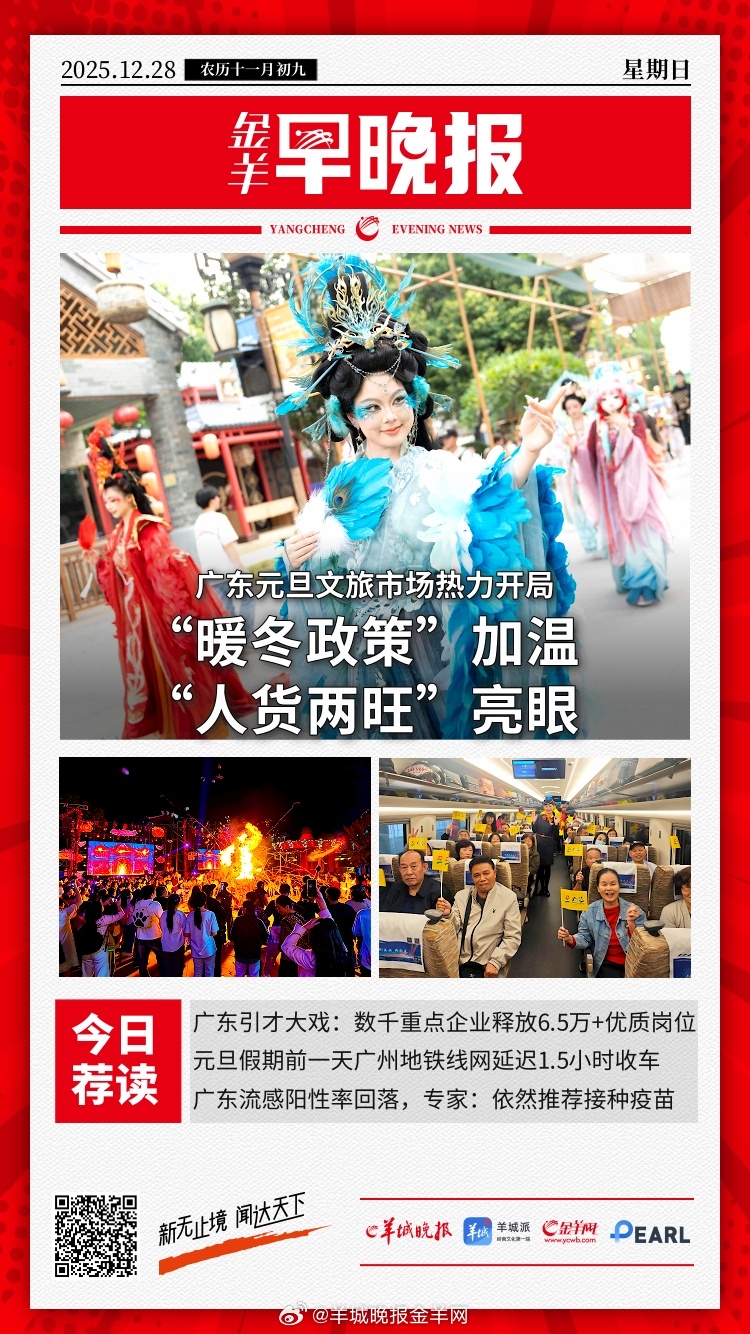 #金羊早晚报# 广东元旦文旅市场热力开局！“暖冬政策”为乐游市场加温 5分钟、三