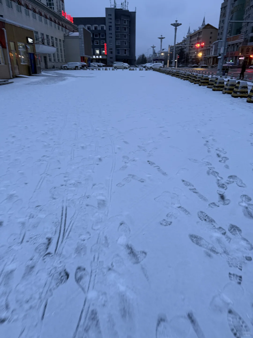 早上下雪了❄️