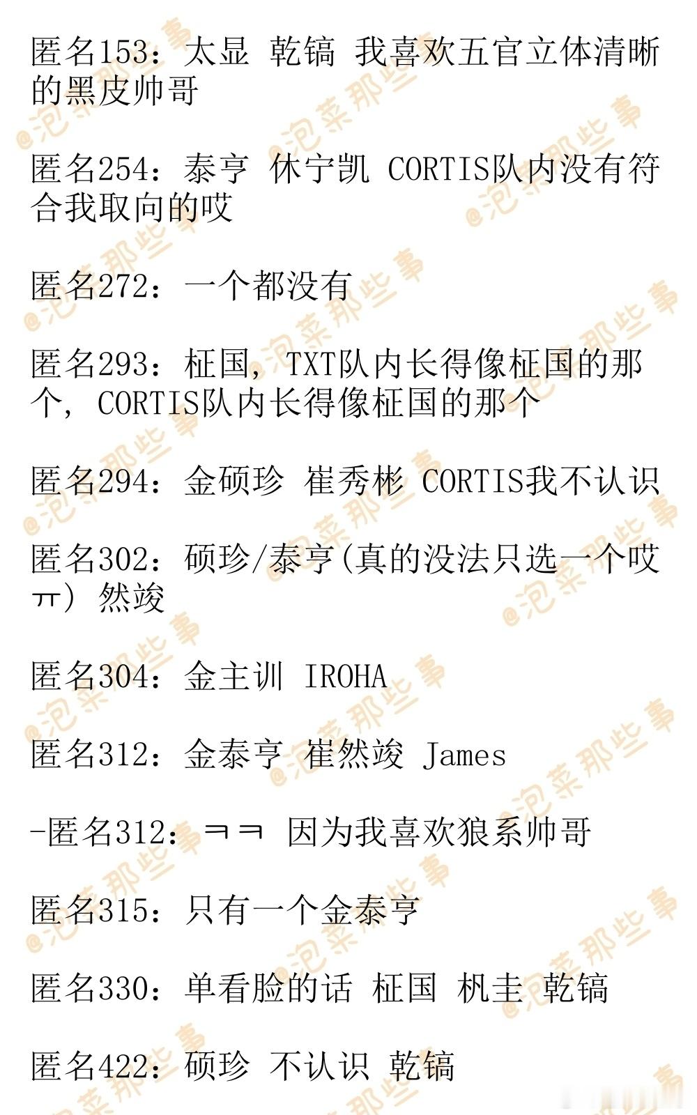 🔥🔥韩网500楼热帖评论翻译🔥🔥BIGHIT爱豆之中颜值最符合你取向的是